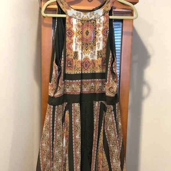 Short / Dress scarf print romper handkerchief hem - Picture 2 of 4